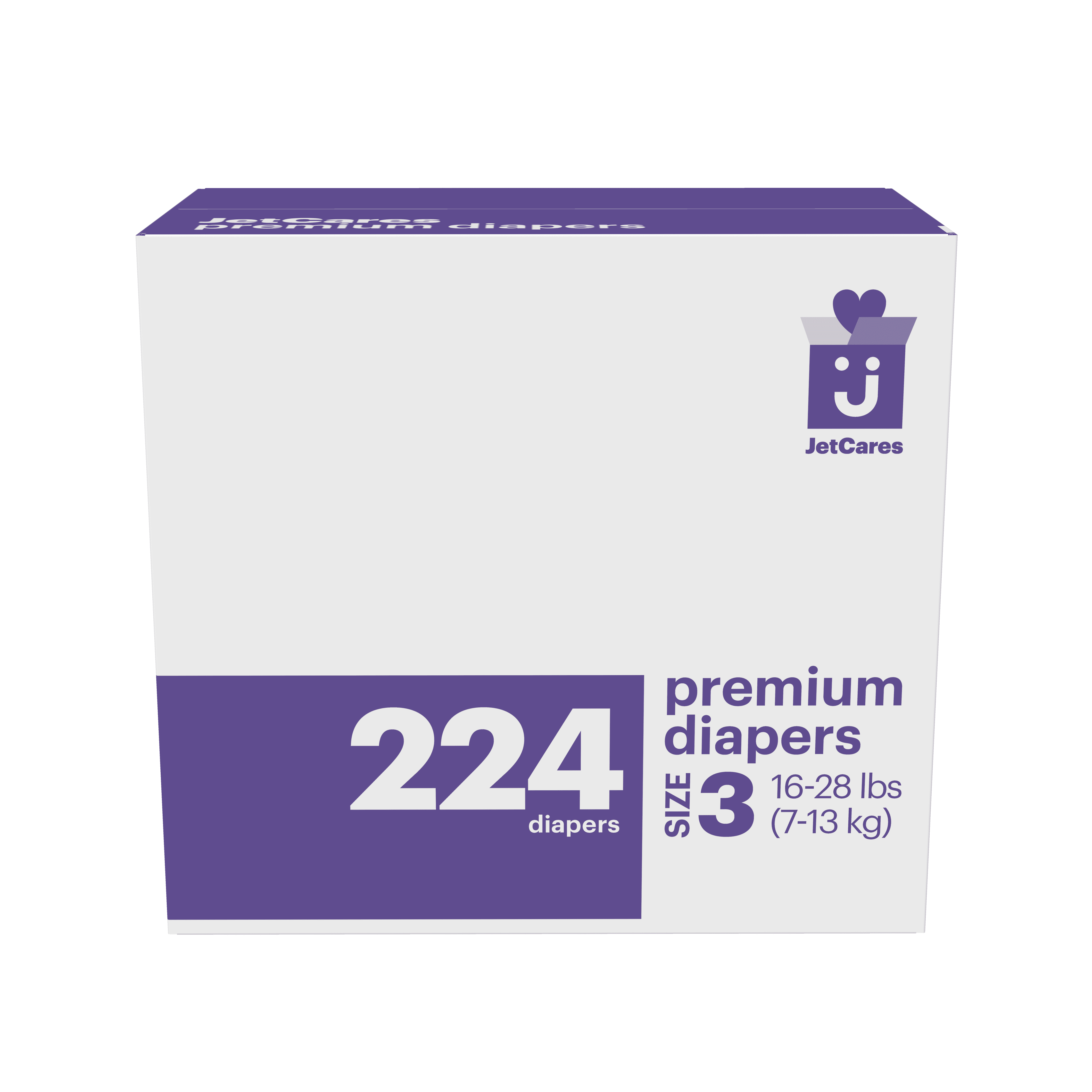 Jetcares Diapers, Size 3, 224 Diapers