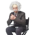 thumbnail image 1 of Genius Men's Costume Wig with Moustache - Grey, 1 of 2