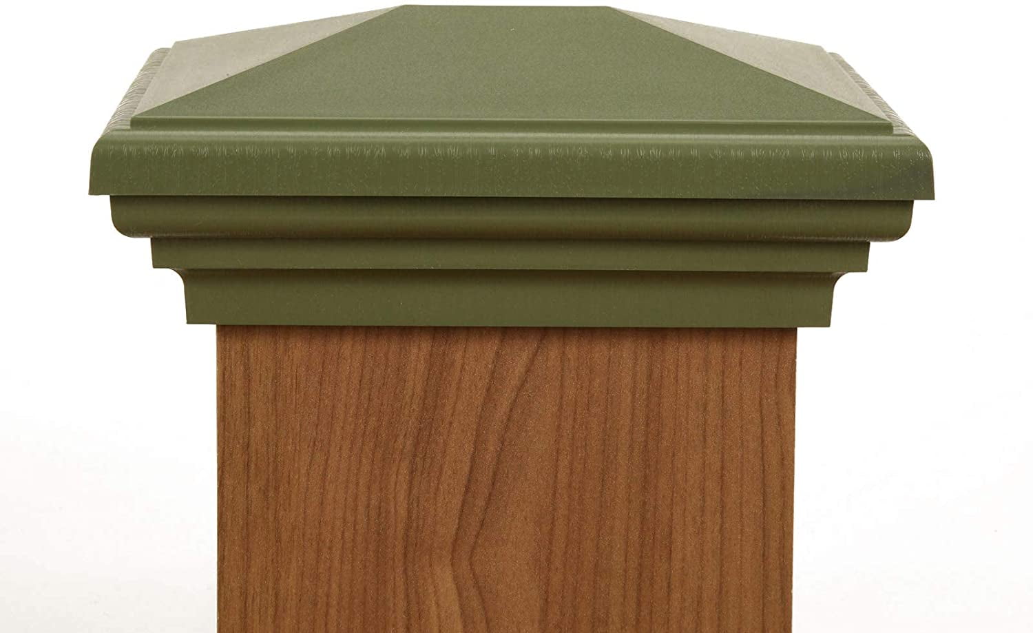 4x6 Post Cap │ Green New England Newell Pyramid Square Top for Outdoor Fences, Mailboxes & Decks, by Atlanta Post Caps