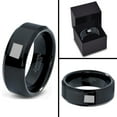 thumbnail image 4 of Tungsten Colorado The Centennial State Band Ring 8mm Men Women Comfort Fit Black Beveled Edge Polished, 4 of 4