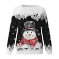 thumbnail image 3 of Kiijoy Girls Christmas Sweatshirt Snowman Graphic Cozy Casual Pullover Sweater for Kids, 3 of 3