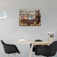 thumbnail image 3 of Horse Wall Art Farmhouse Horse Sunflower Pictures Wall Decor Rustic Hummingbird Canvas Prints Country Scenery Painting God Says You Are Artwork Home Decoration for Kitchen Living Room Bathroom 12"x16", 3 of 6
