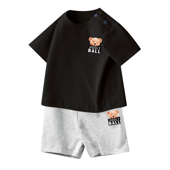 Shadoumai Toddler Boy Outfits 5t Dinosaur Print Round Neck Short Sleeved Tops and Shorts Fashion Boy's and Girl's Basketball Training Clothes Kids Clothes 2 Piece Outfits