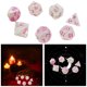 thumbnail image 3 of Dados poliédricos de 7 caras para juegos de rol y juegos de rol. Rosado, 3 of 9
