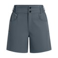 thumbnail image 3 of uublik Golf Shorts for Men Casual Elastic Waist Shorts Summer Beach Lightweight Short Pants with Pockets, Gray, 3 of 5