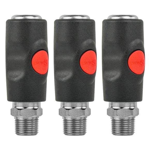 3/8" NPT Push Button Automotive Style Coupler Prevost PrevoS1 USI061252 3 Pack