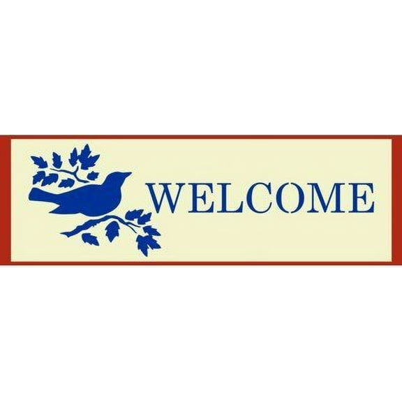 Welcome 1 Sign Stencil - Reusable Laser Cut Mylar Template for Painting Home Decor Crafts Signs Home Inspiration Holiday - The Artful Stencil
