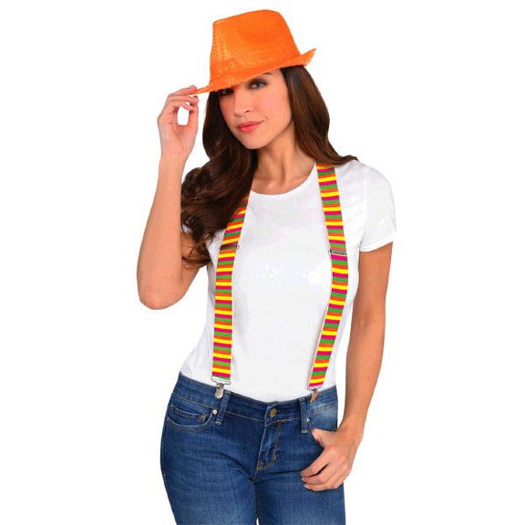 Halloween Neon Stripes Suspenders (1 set)