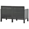 thumbnail image 5 of vidaXL 3 Piece Patio Lounge Set with Cushions PP Rattan Anthracite, 5 of 8