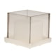 thumbnail image 2 of Cubo Cuadrado Hueco en Forma de Vela de Plástico Transparente Portavelas Tealight, 2 of 9