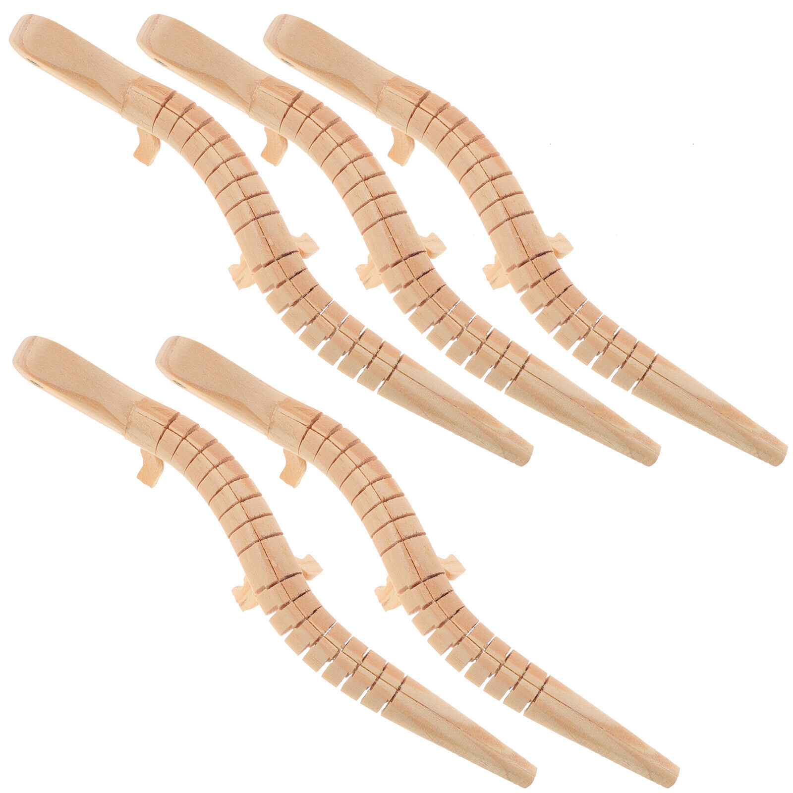 5pcs Wooden Unfinished Lizard Model Creative Wiggle Lizard Toy Kids Diy