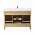 thumbnail image 5 of Vanity Art 48" Double Door Bathroom Vanity with Sink, Freestanding Storage Cabinet with Engineered Marble Top, Flip Down Tray, Drawer, and Shelf, 5 of 8