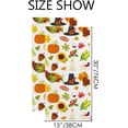 thumbnail image 3 of Absorbent Soft Hand Fingertip Towels, 2 Pcs Face Bath Towels Set Thanksgiving Holiday Symbols Washcloths for Bathroom Hotel Kitchen, 30"x15", 3 of 6