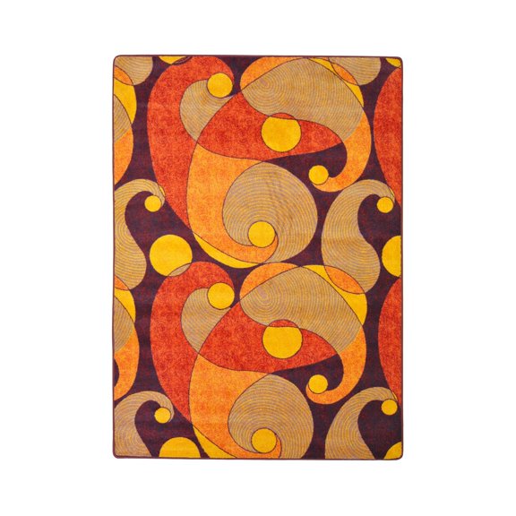Jazzy 10'9" x 13'2" Area Rug In Color Orange/Purple