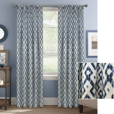 better home and gardens ikat lattice window curtain panel walmart com