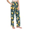 thumbnail image 2 of FORMRS Women's Pajama Pants with Pockets Soft Comfy Loungewear Sleep Bottom, Sizes S-2XL, Blue Floral Lemons, 2 of 8
