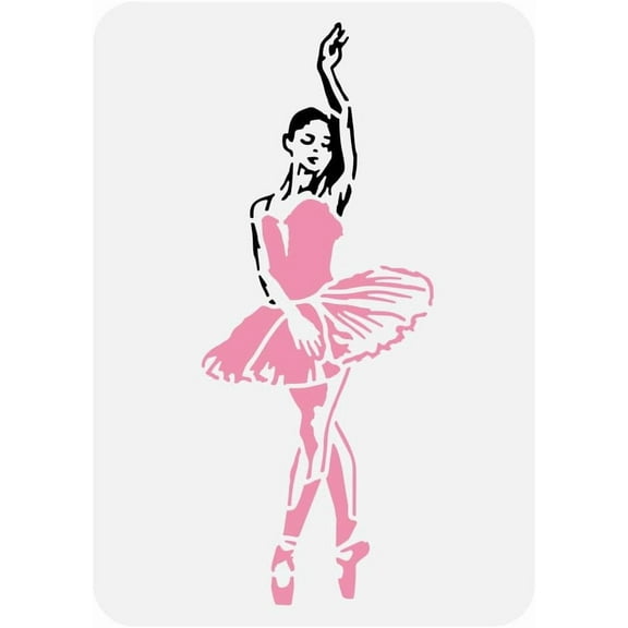 Ballet Dancer Painting Stencil 8.3x11.7 inch Reusable Elegant Ballet Pattern Drawing Template Vintage Sketch Decoration Stencil for Painting on Wood Wall Fabric Furniture
