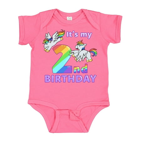 

Inktastic It s My 2nd Birthday Unicorn Gift Baby Boy or Baby Girl Bodysuit