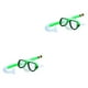 thumbnail image 4 of Greeniant Protector facial de plástico para niños, portátil, reutilizable, ajustable, exterior, deporte, piscina, protector facial con tubo de Verde 2Conjunto, 4 of 6