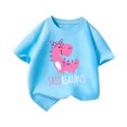 thumbnail image 2 of Frnrwgo Tshirts for Kids Boys Girls Light Blue Cute Graphic Tee Tops Kids Summer Outfit Clothes 2-14 Years, 2 of 5