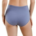 thumbnail image 3 of Xmarks Women's Over Bump Maternity Underwear High Waist Seamless Pregnancy Briefs Panties Multi-Pack Blue M, 3 of 12