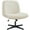 Beige-PU, variant on MCQ Armless Criss Cross Legged Chair, Height Adjustable with Wide Seat, No Wheel, Linen, Grey