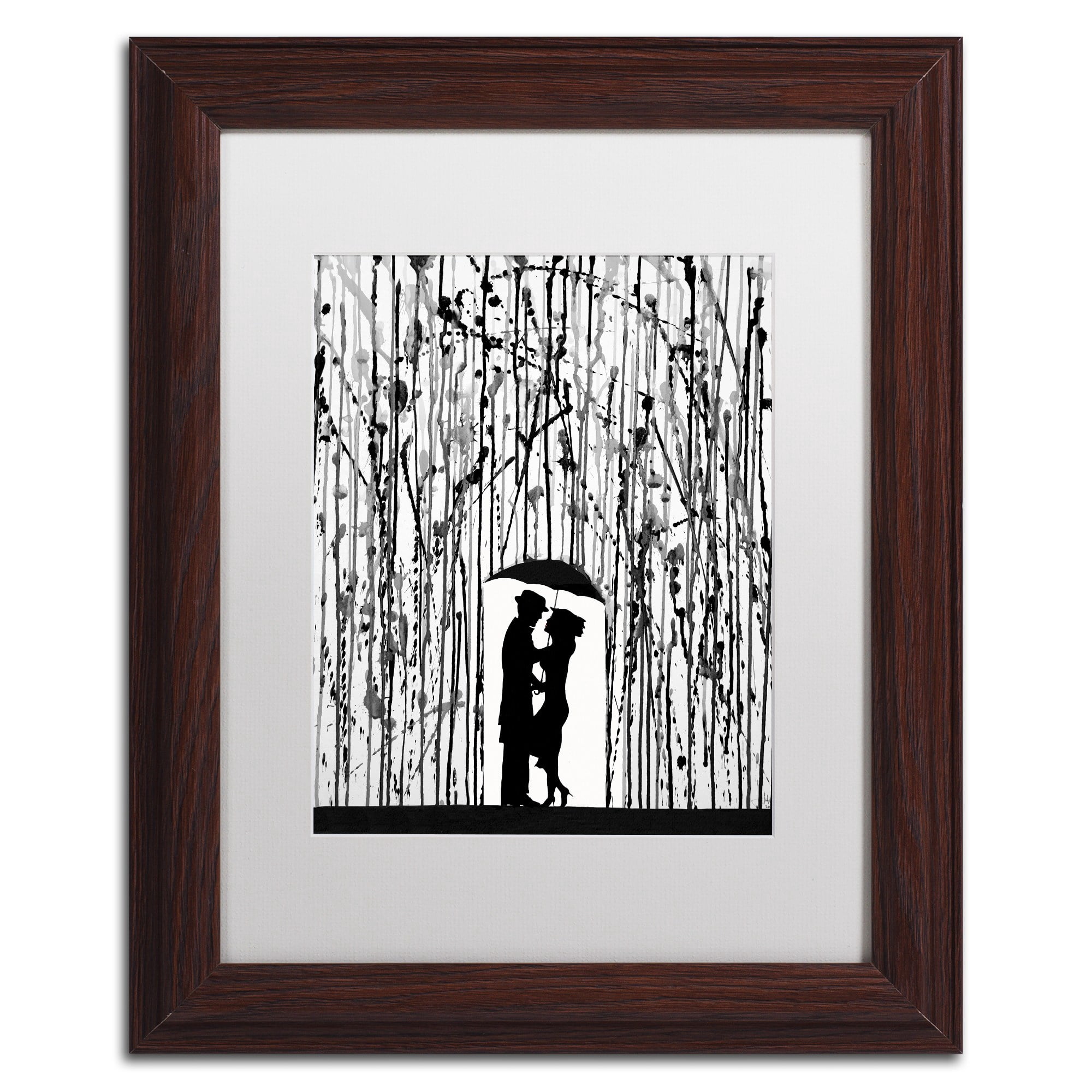 Trademark Fine Art 'Film Noir' Canvas Art by Marc Allante, White Matte, Wood Frame