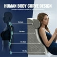 thumbnail image 2 of WOWMXA Bed Wedge Pillow, Reading Pillow Adult, Wedge Pillow for Sleeping, Back Pillow for Sitting in Bed with Adjustable Roller, Foam Wedge Pillow for Neck, Lumbar, Back, Removable Cover, Gray, Velvet, 2 of 7