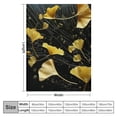thumbnail image 4 of Creowell Yellow Flowers Water Droplets Black Background Throw Blanket Bedding Cozy Lightweight for Couch Sofa Bed All Seasons Super Soft Blanket 40x50in, 4 of 6