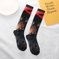 thumbnail image 4 of Daiia Sports Socks Mysterious Hooded Wolf Printed Novelty Crew Socks for Men Women Knee High Socks Cotton Socks Soft & Breathable Support Unisex Socks, 4 of 9