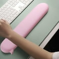 thumbnail image 4 of Foqnuq Soft Rubber Keyboard Wrist Support Pad Ergonomic Hand Grip Protection for Comfortable Typing and Gaming, Blue, Pink, White, Gray, 4 of 6