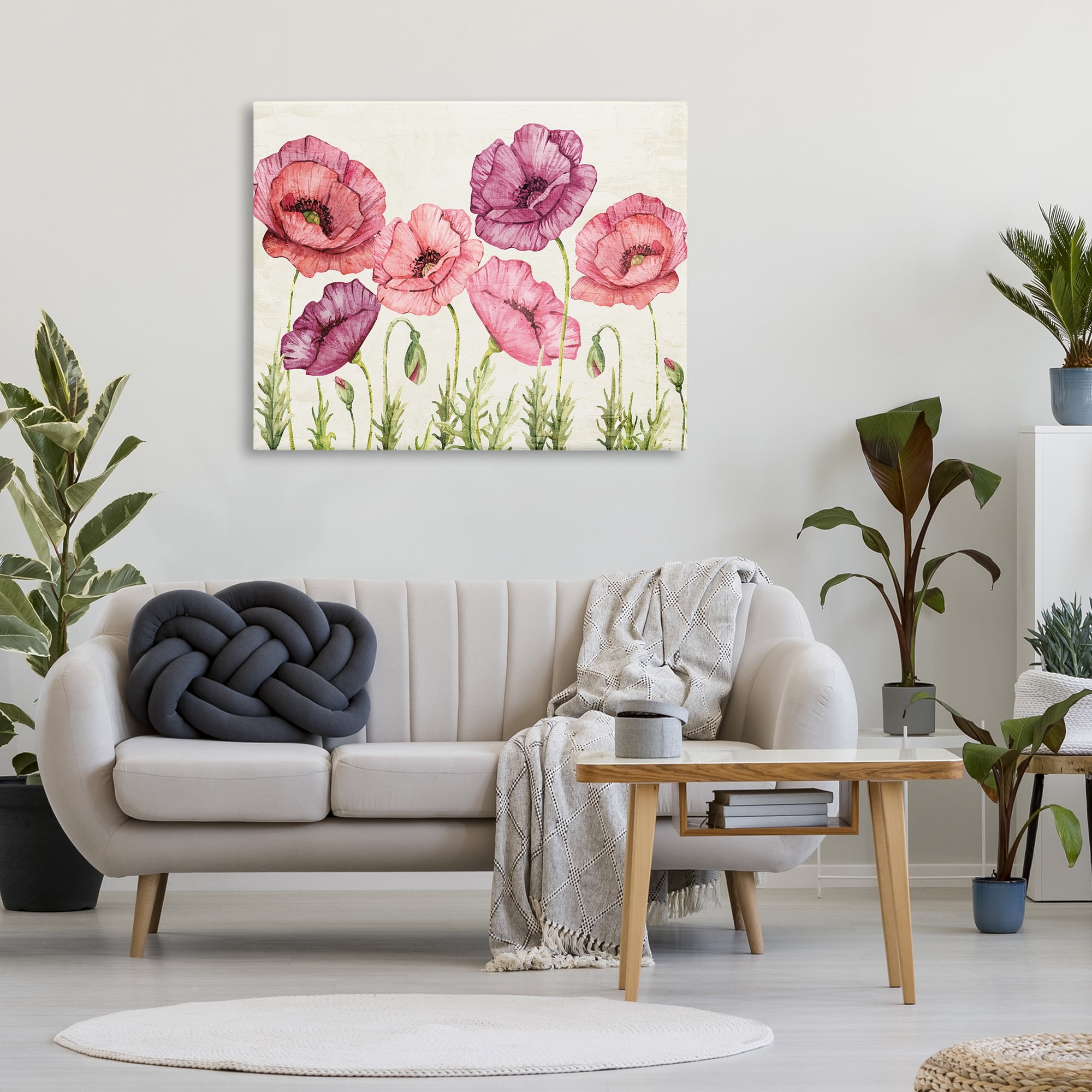 Stupell Industries Poppy Days Vintage Blooms Canvas Wall Art, design by Kim Allen