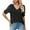 Black, variant on Giftesty Womens Tops Plus Size Women's Fashion Solid Color V-neck Comfortable Loose T-Shirt Blouse Casual Tops