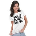 thumbnail image 4 of Worlds Okayest Mom Funny Mothers Day Womens Fitted Plus Size Graphic Tee Brisco Brands 3X, 4 of 5
