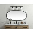 thumbnail image 2 of Metal Frame Oval Mirror 24x48 Inch in Black, 2 of 2
