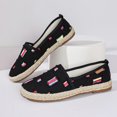 thumbnail image 5 of YOUYEDIAN Loafers for Women Comfortable Fashion Patchwork Print Low Heel Casual Round Toe Soft Flats Versatile Slip On Walking Canvas Shoes, 5 of 5