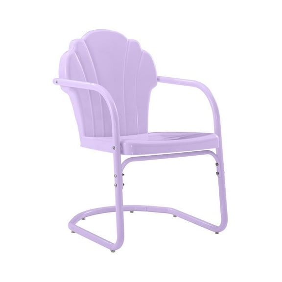 Crosley Tulip 2 Piece Retro Outdoor Chair Set in Lavender