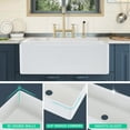 thumbnail image 6 of PROOX 33" L X 20" W Apron-front Farmhouse Fireclay Kitchen Sink with Accessories, 6 of 9