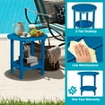 thumbnail image 7 of Nalone 2-Layer Outdoor Side Table, HDPE Weather-Resistant Adirondack Coffee Side Patio End Table for Living Room Bedroom, Outdoor Side Table Outside, Navy Blue, 7 of 7
