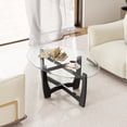 thumbnail image 4 of Gymax Coffee Table Modern Accent Tea Table w/ Rubber Wood Bentwood Structure, 4 of 10