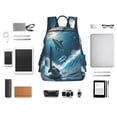 thumbnail image 4 of Balery Ice Blue Ocean Cute Dolphin A Mochila ligera para hombre y mujer: duradera e impermeable, ideal para la escuela, el trabajo, viajes y uso diario., 4 of 7