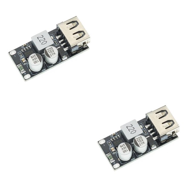 Inteprter Módulo de reducción de 6V-35V CC, placa de carga rápida para teléfono móvil, accesorios de circuito de cargador rápido USB, Type2 NO2