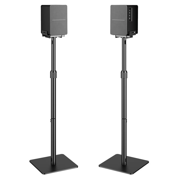 Soportes para bocinas PEGZONE ajustables en altura, capacidad de 11 lb, color negro