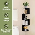 thumbnail image 3 of YOYTOO Corner Shelf Wall Mount, 5 Tier Floating Corner Storage Bookshelves for Living Room Bedroom, Black, 3 of 6
