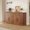 Brown, variant on 66" Modern Farmhouse Buffet Sideboard Cabinet,Storage Cabinet with 3 Drawers & 4 Doors, Large Coffee Bar Station for Dining Room Kitchen Living Room