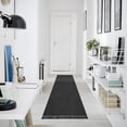 thumbnail image 4 of Ryvnso Black Bedroom Runner Rug 2'x6' Hallway Area Carpet Non Slip Entryway Mat with Tassels, 4 of 8