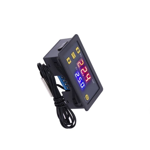 Eigraketly Controlador de temperatura digital, módulo preciso ajustable, regulador de termostato, Control de calefacción y refrigeración, reparación de Medidores de medidas dimensionales 110 a 220V