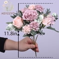 thumbnail image 2 of 8 Pack Artificial Peony Flowers, Silk Peonies Flowers Fake Peonies Artificial Flowers Peonies Hydrangea Bouquet for Centerpiece Table Wedding Party Home Decor (8, Purple + Pink), 2 of 5