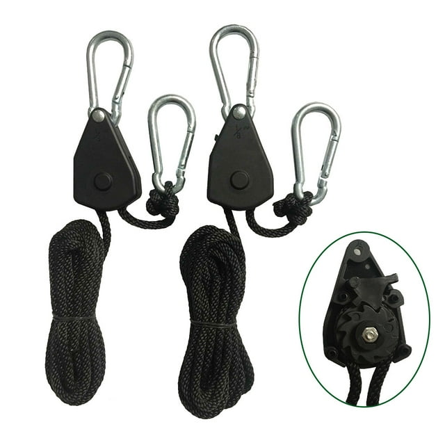 2 tensores de hebilla, cordones elásticos de lona, cuerdas de polea, accesorios para acampar, negro, 10*3,2 cm