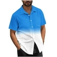 thumbnail image 1 of Mens Casual Manga Corta Botón Abajo Camisas Turndown Cuello Blusa de Impresión, Poliéster Ligero Top de la Moda para el Verano Al Aire Libre Y el Uso Diario, 1 of 6